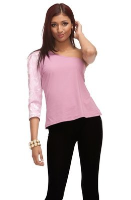 One Sleeve Top - Pink
