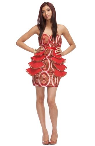 Petal Bloom Dress - Red