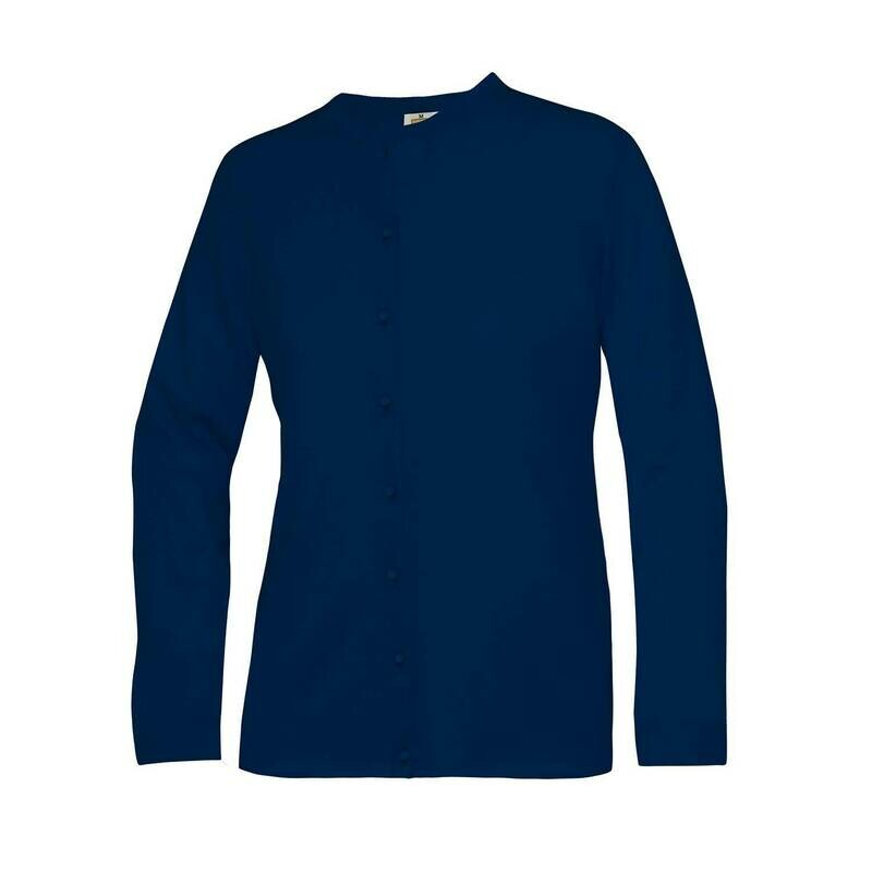 Navy Belmont Cardigan: Crew Neck