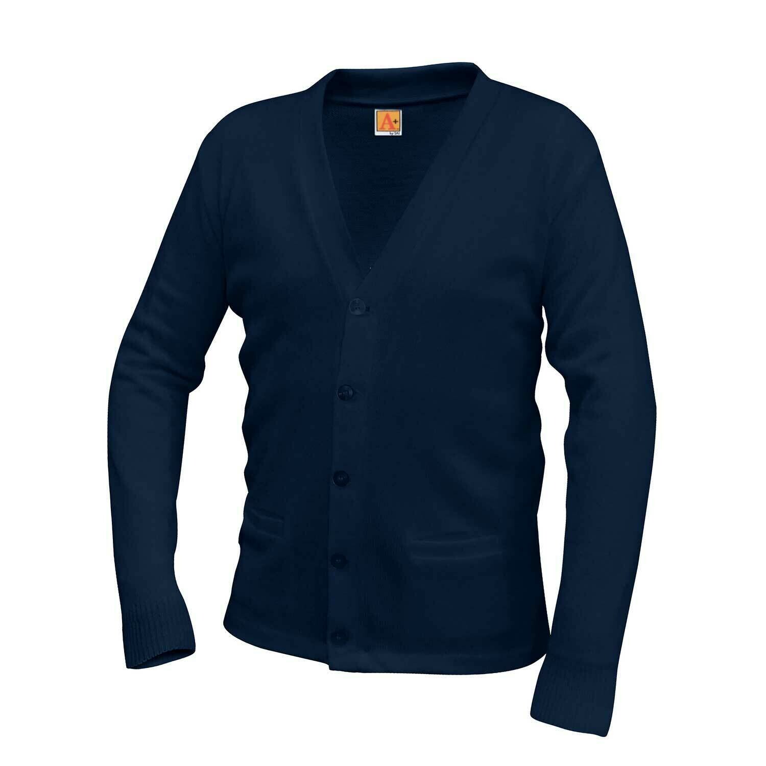Navy Belmont Cardigan: V-Neck