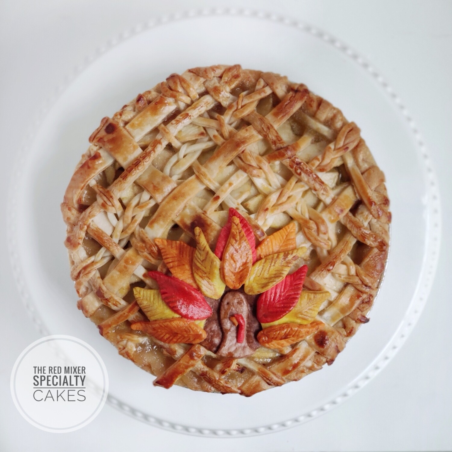 Honeycrisp Apple Pie with lattice Crust