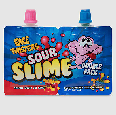 Sour Slime Double Pack Cherry/Raspberry