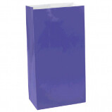 Mini Paper Bag Purple 12ct