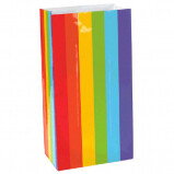 Mini Paper Bag Rainbow 12ct