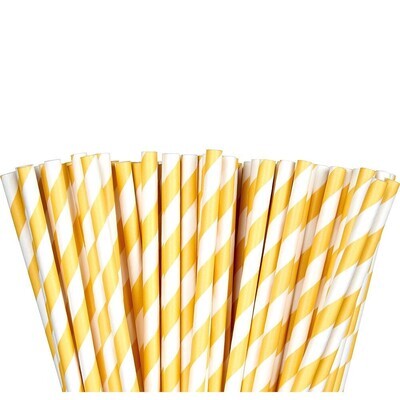 Paper Straw Yellow 24ct