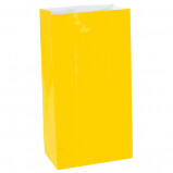 Mini Paper Bag Sunshine Yellow 12ct