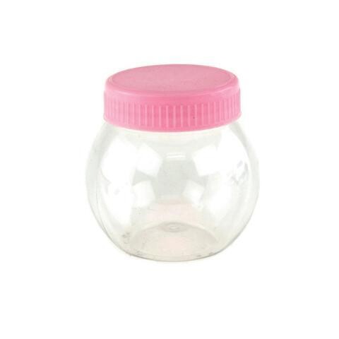 Round Jar w/Pink Lid 1ct