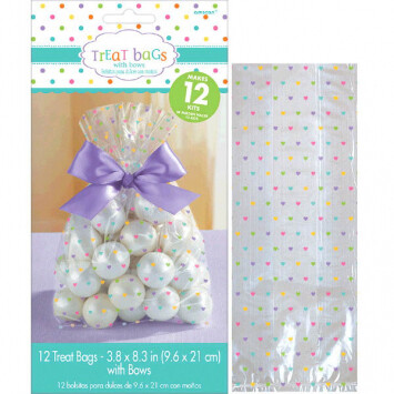 Treat Bags Rainbow with Bow 12ct