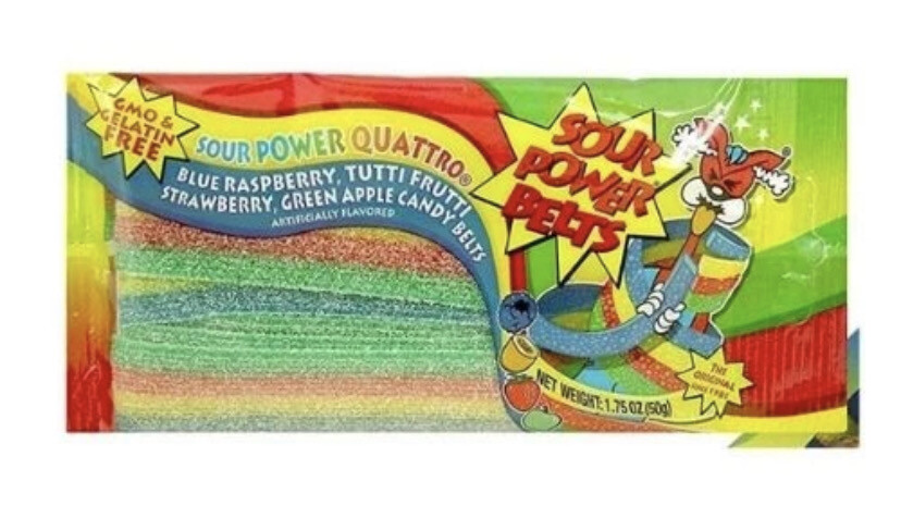 Sour Power Belts Rainbow 1.75oz
