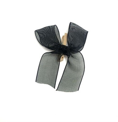 Organza Bows Black 12ct