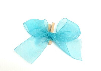 Organza Bows Aqua 12ct