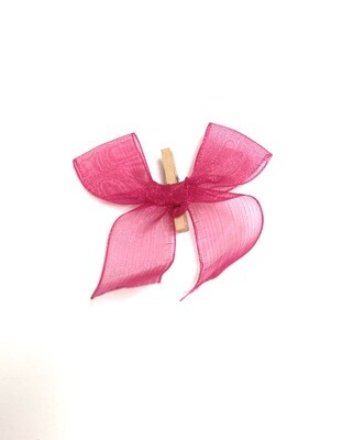 Organza Bows Fuchsia 12ct