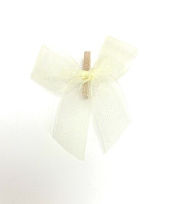Organza Bows Ivory 12ct