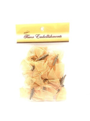 Organza Bows Gold 12ct