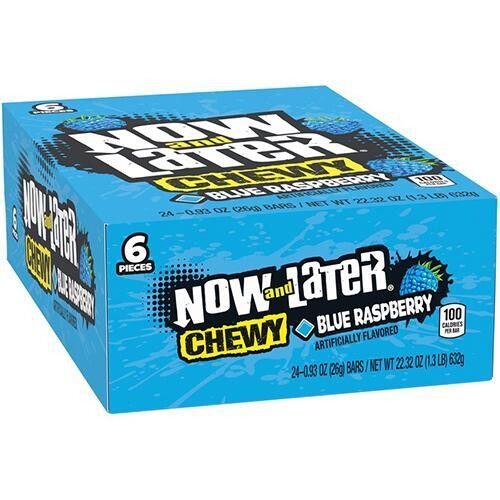 Now & Later Chewy Blue Raspberry 24ct
