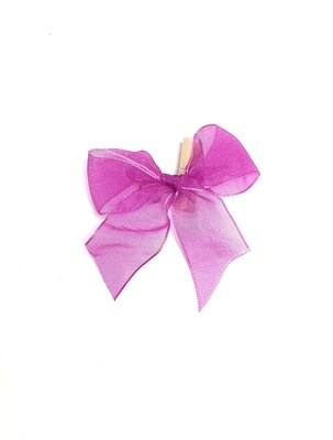 Organza Bows Purple 12ct