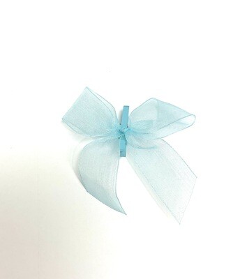 Organza Bows Light Blue 12ct