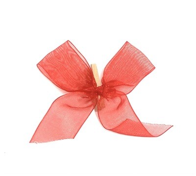 Organza Bows Red 12ct