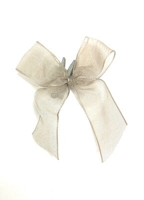 Organza Bows Silver 12ct