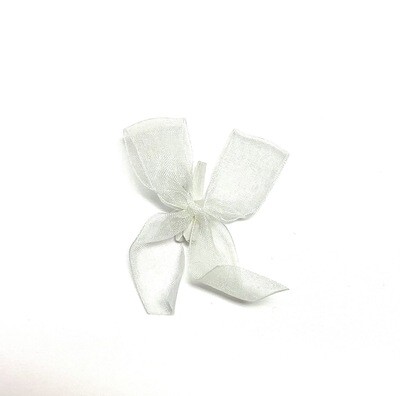 Organza Bows White 12ct