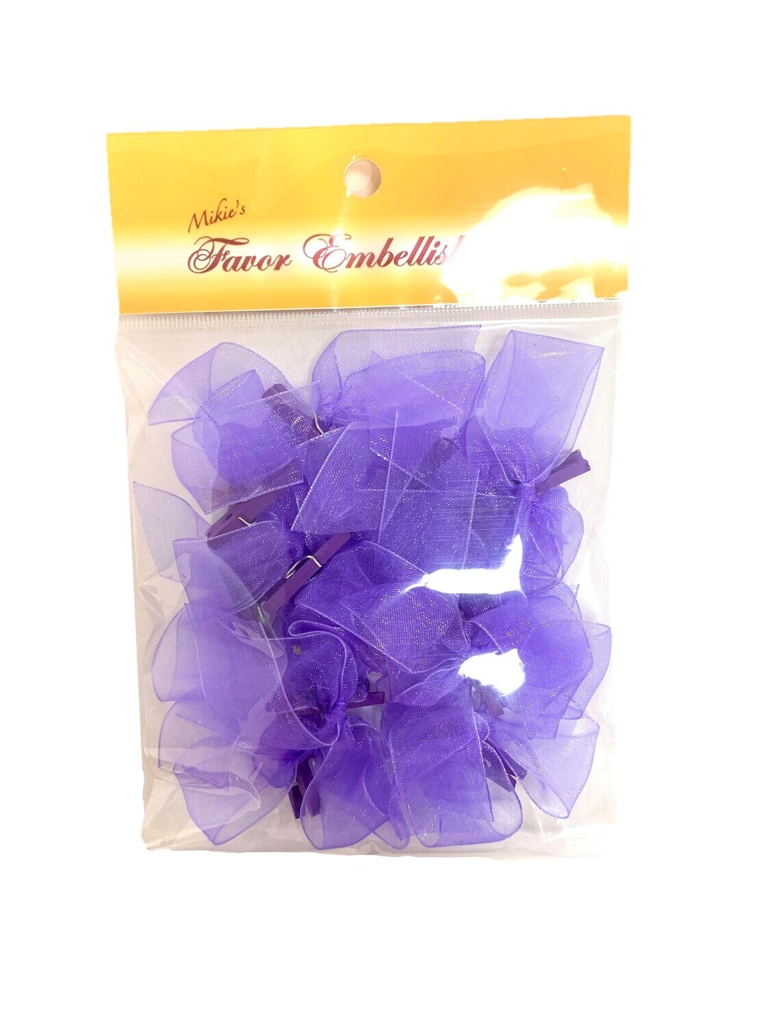 Organza Bows Orchid 12ct