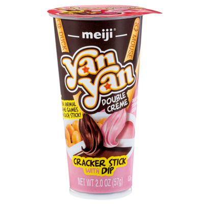 Meiji Yan Yan Double Chocolate and Strawberry 2oz