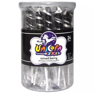 Mini Unicorn Pop Black Mixed Berry 24ct