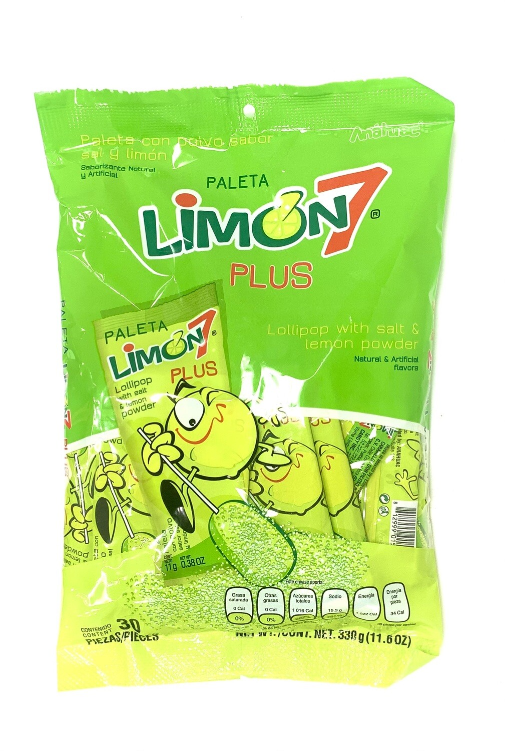 Limon 7 Paleta Plus w/lemon Powder 30ct