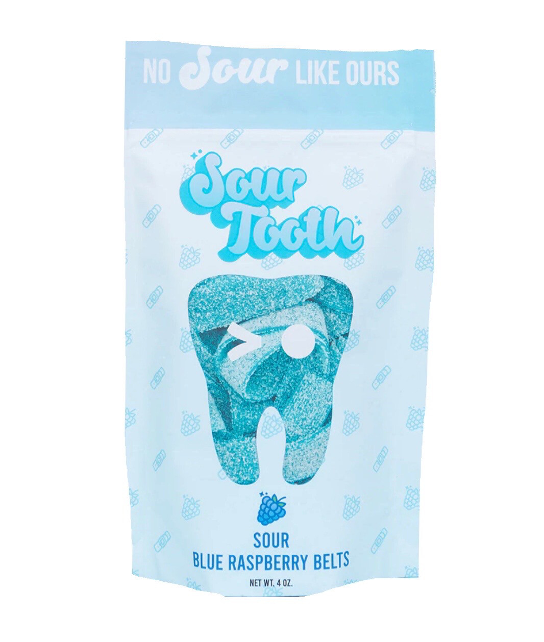 Sour Tooth Belts Blue Raspberry 4oz