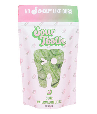Sour Tooth Belts Watermelon 4oz