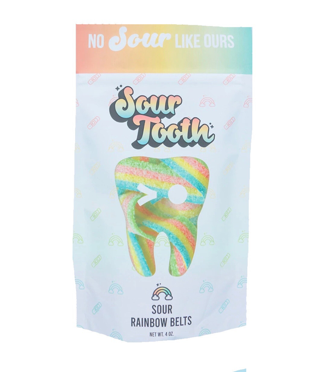 Sour Tooth Belts Rainbow 4oz