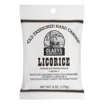 Claeys Sanded Drops Licorice 6oz