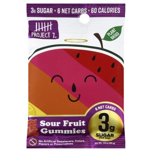 Project 7Sour Fruit Gummies 1.7oz