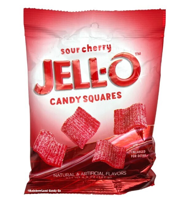 Jello Sour Cherry Squares 4.5oz