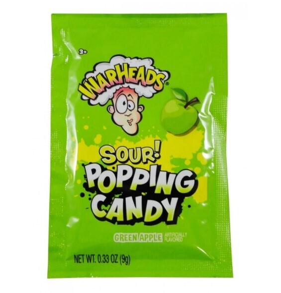 Warheads Popping Candy Green Apple .33 oz