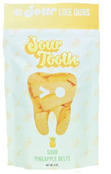 Sour Tooth Belts Pineapple 4oz