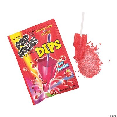 Pop Rocks Dips Strawberry 1ct