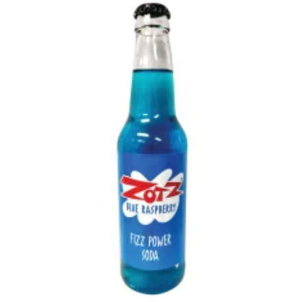 Zotz Blue Razz Soda 12oz
