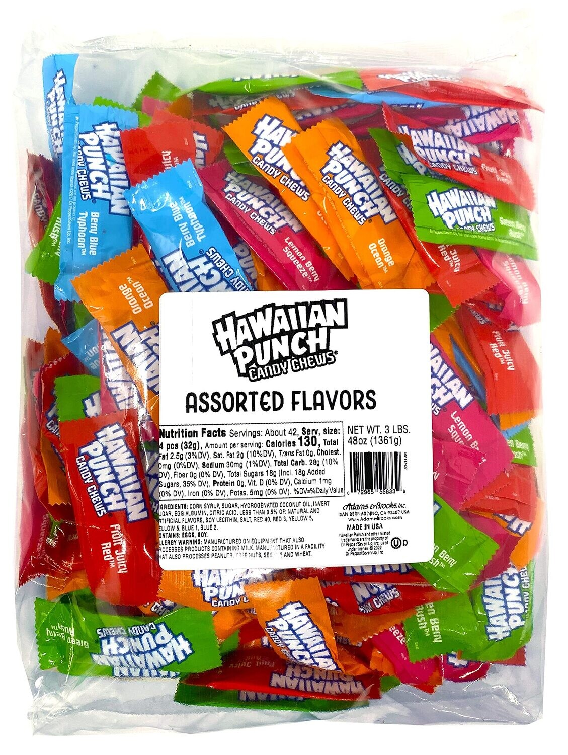 Hawaiian Punch Chews Assorted 3lb