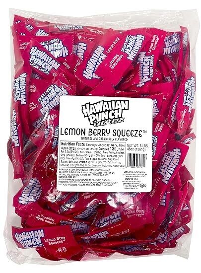 Hawaiian Punch Chews Lemon Berry Squeeze 3lb