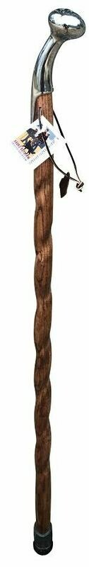 1490 Ash Stained Walnut Spiraled Hames Cane 37”