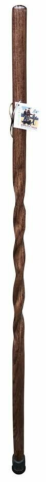 1473 Ash Stained Walnut Spiraled Hiking Stick 48” or 54”