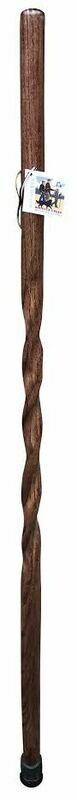 1473 Ash Stained Walnut Spiraled Hiking Stick 48” or 54”