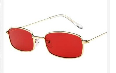 Red lensed retro vintage glasses