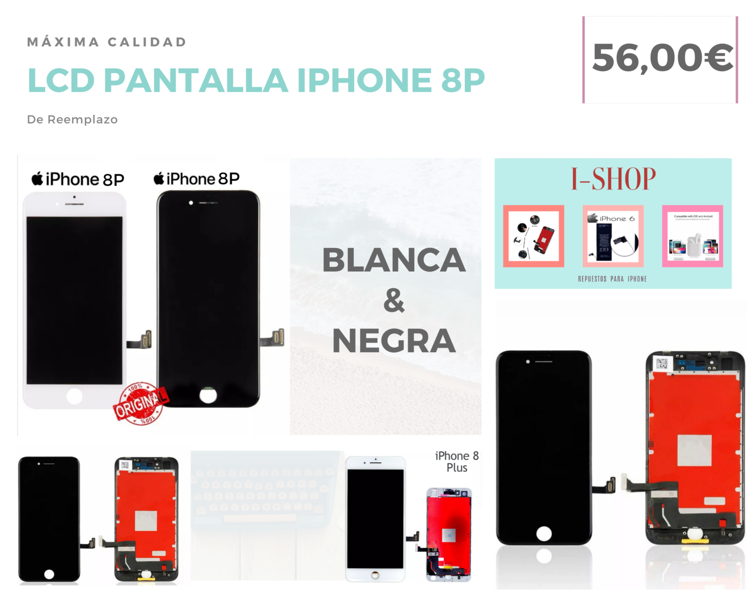 Pantalla iPhone 8p