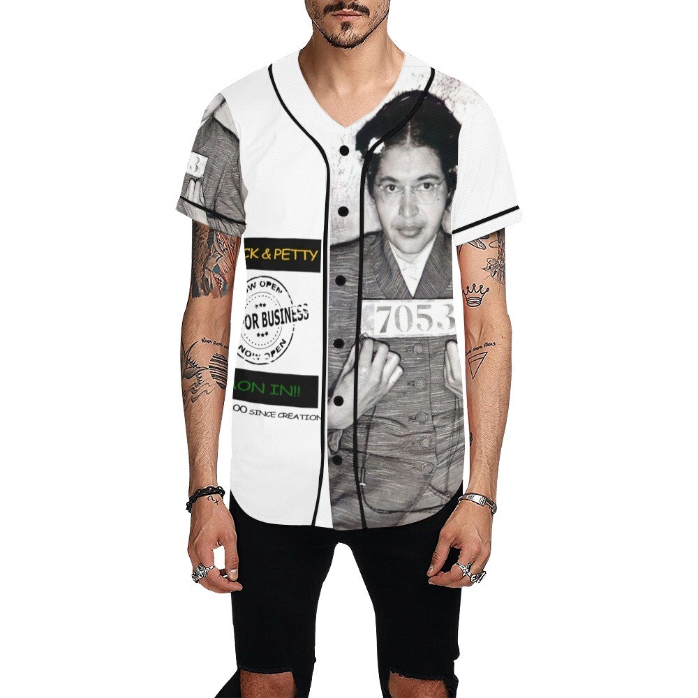 Black&amp;Petty - Rosa Parks Baseball Jersey for Men