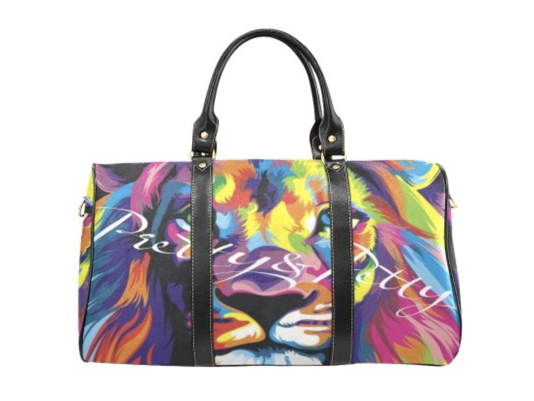 Pretty & Petty Lion Waterproof Travel Bag/Large