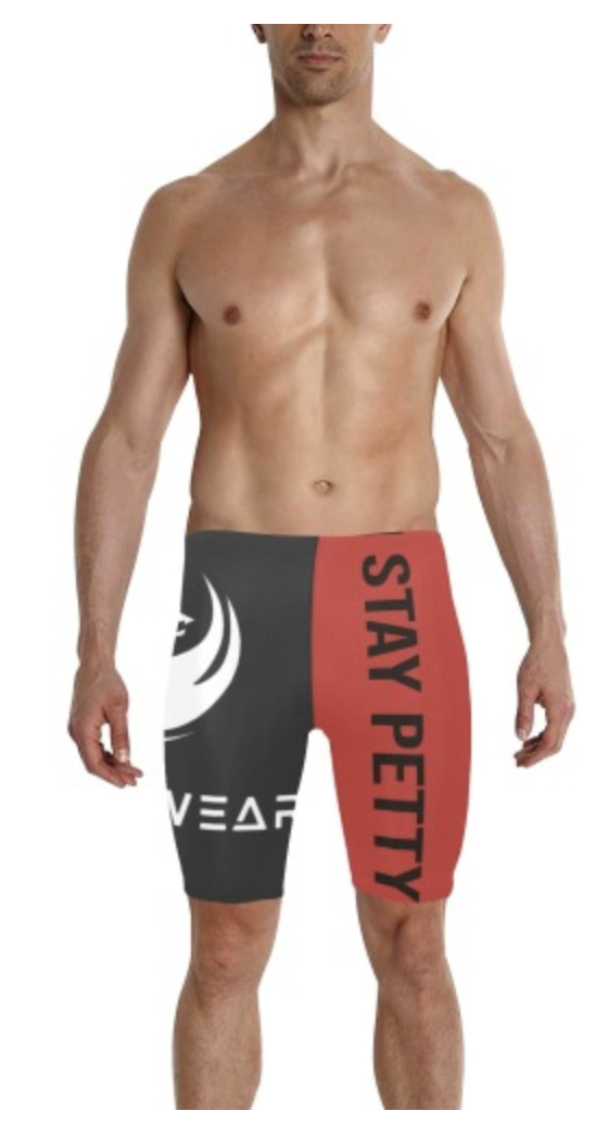 2 Toned Men&#39;s Knee Length Swimming Trunks