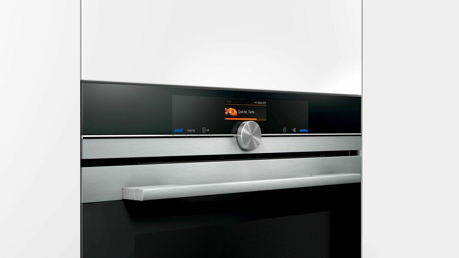 Siemens iQ700 Einbaubackofen mit pyrolytischer Selbstreinigung und CookControl Plus, Edelstahl, weiß, 71 L, 3600W