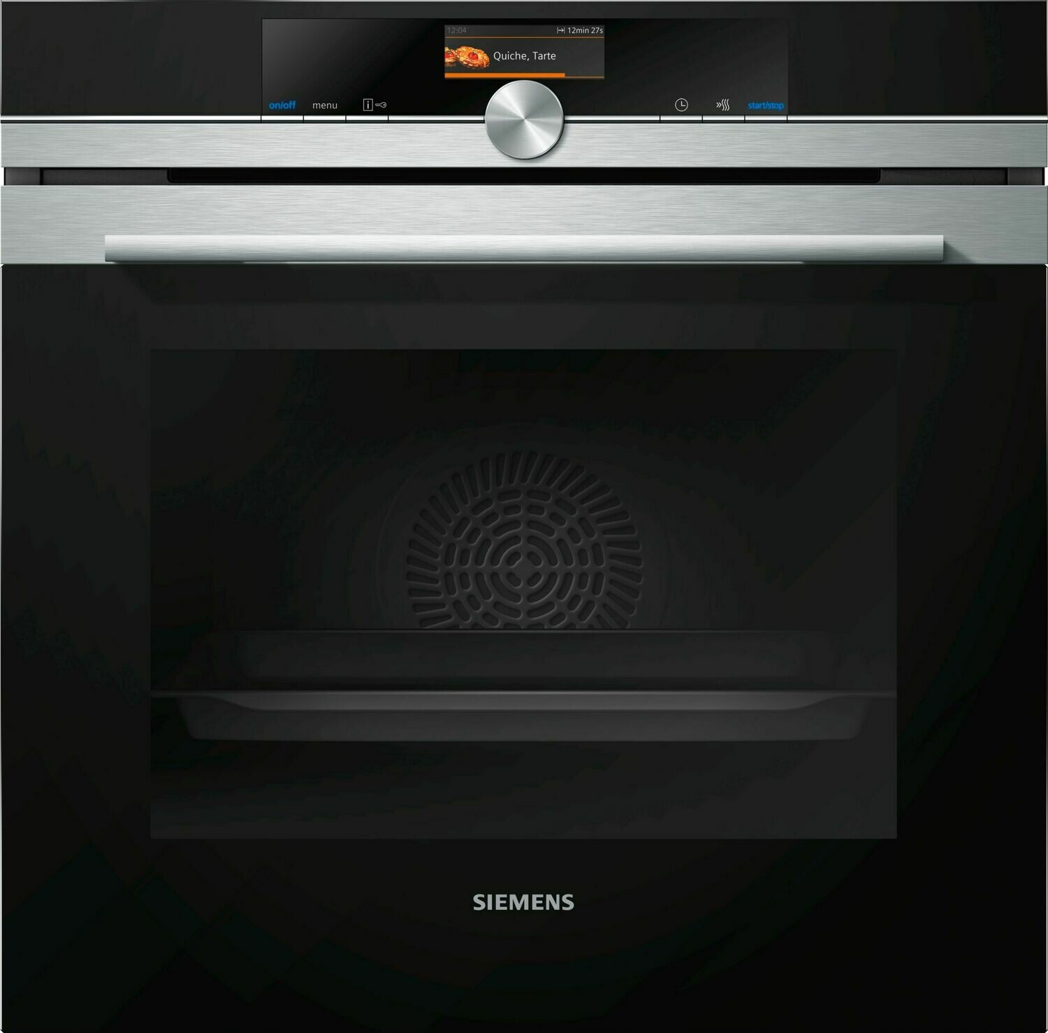 Siemens iQ700 Einbaubackofen mit pyrolytischer Selbstreinigung und CookControl Plus, Edelstahl, schwarz, 71 L, 3600W
